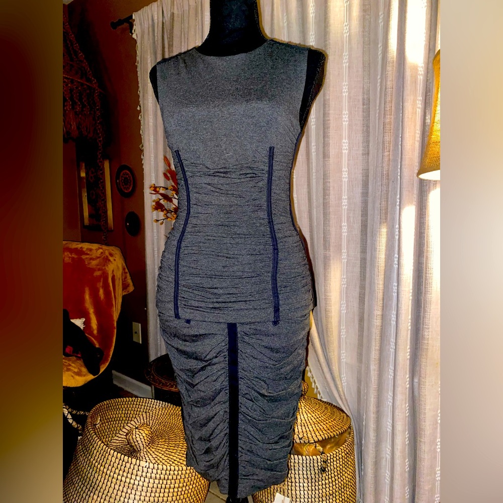 D&G Dolce & Gabbana Vintage Two-Piece Ruched Set – Top IT 38 / Skirt IT 40